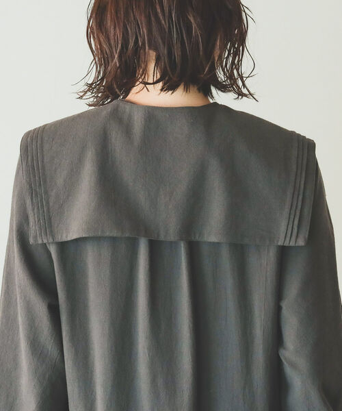 B:MING by BEAMS（ビーミングバイビームス）の「B:MING by BEAMS / 襟付 ティアードワンピース 22AW（ワンピース・レディース・アイボリー/スミクロ・SMALL/MEDIUM）」の10枚目の写真