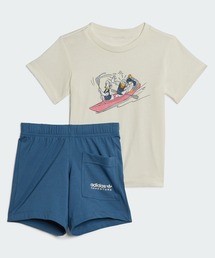 ディズニー ミッキー&フレンズ ショーツとTシャツのセットアップ / アディダスオリジナルス (キッズ/子供用)