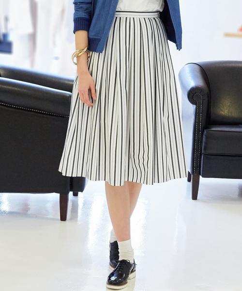 green label relaxing(グリーンレーベルリラクシング)の「GT C/N タイプライター TK/スカート◆(スカート・レディース・ストライプ/チェック・36/40/38)」の2枚目の写真