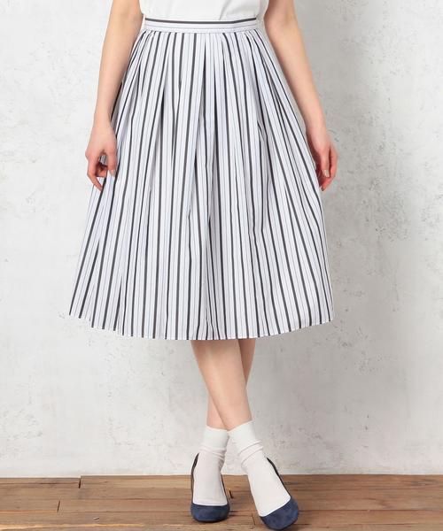 green label relaxing(グリーンレーベルリラクシング)の「GT C/N タイプライター TK/スカート◆(スカート・レディース・ストライプ/チェック・36/40/38)」の4枚目の写真