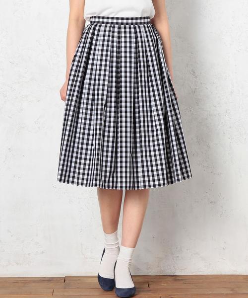 green label relaxing(グリーンレーベルリラクシング)の「GT C/N タイプライター TK/スカート◆(スカート・レディース・ストライプ/チェック・36/40/38)」の12枚目の写真