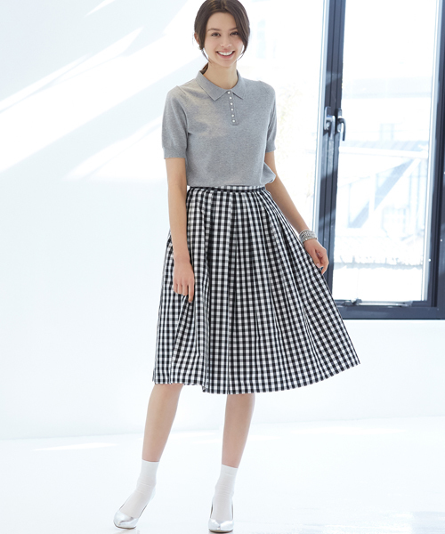 green label relaxing(グリーンレーベルリラクシング)の「GT C/N タイプライター TK/スカート◆(スカート・レディース・ストライプ/チェック・36/40/38)」の13枚目の写真