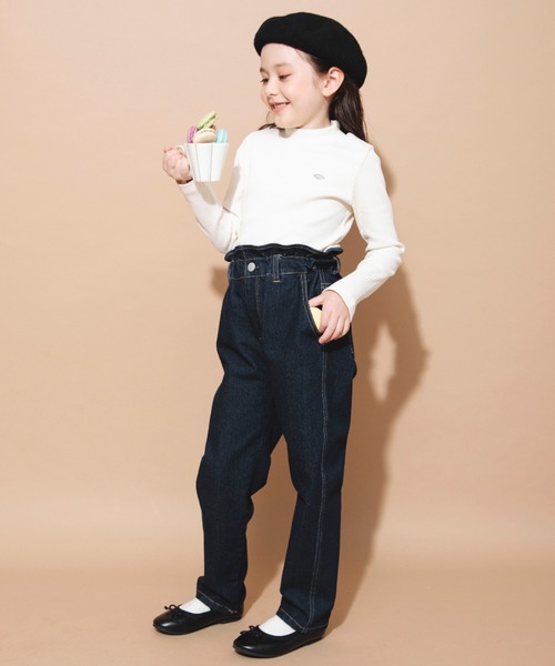 BRANSHES(ブランシェス)の「【マカロンパンツ】テーパードシルエットデニムロングパンツ(デニムパンツ・キッズ・ネイビー・160/140/110/130/100/90/150/120)」の7枚目の写真