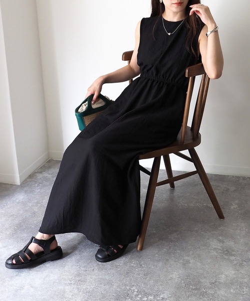 Riberry（リベリー）の「パッチポケットノースリーブワンピース（ワンピース・レディース・ブラック/グレイッシュベージュ・MEDIUM）」の18枚目の写真