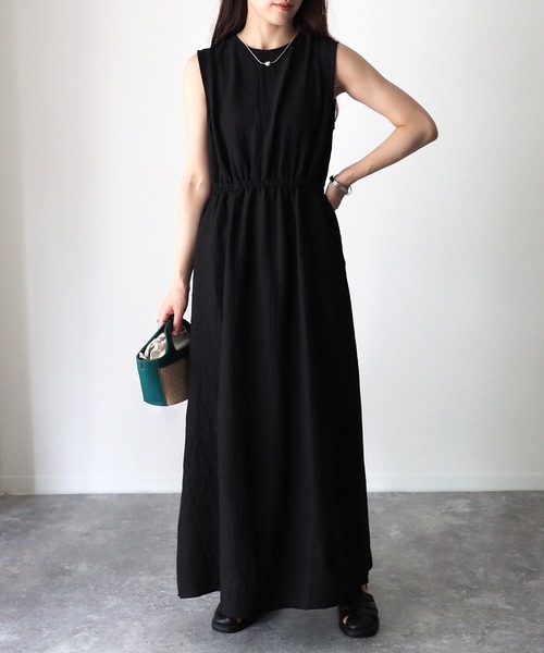 Riberry（リベリー）の「パッチポケットノースリーブワンピース（ワンピース・レディース・ブラック/グレイッシュベージュ・MEDIUM）」の16枚目の写真