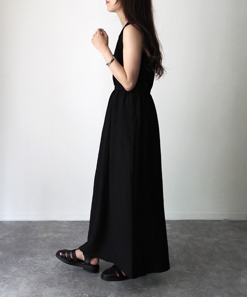 Riberry（リベリー）の「パッチポケットノースリーブワンピース（ワンピース・レディース・ブラック/グレイッシュベージュ・MEDIUM）」の14枚目の写真