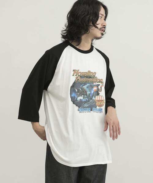 URBAN RESEARCH(アーバンリサーチ)の「URBAN RESEARCH iD グラフィックラグランTシャツ(Tシャツ/カットソー・メンズ・ホワイト系その他/ブラック系その他・LARGE/MEDIUM)」の11枚目の写真