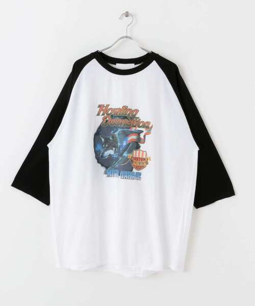 URBAN RESEARCH(アーバンリサーチ)の「URBAN RESEARCH iD グラフィックラグランTシャツ(Tシャツ/カットソー・メンズ・ホワイト系その他/ブラック系その他・LARGE/MEDIUM)」の4枚目の写真