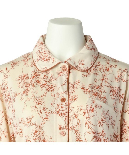 KID BLUE（キッドブルー）の「キッドブルー -ティータイムフラワーＮ -長袖パジャマ -KNTK511 -kidblue（ルームウェア/パジャマ・レディース・ネイビー/オレンジ・L/M）」の4枚目の写真