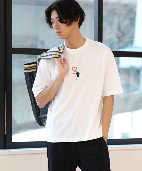 Craft Nicholson（クラフトニコルソン）の「BANKSY コラボ LOVE RAT  ボックスシルエット半袖Tシャツ（Tシャツ/カットソー・メンズ・ホワイト/ブラック/ブラウン・M/L）」の17枚目の写真