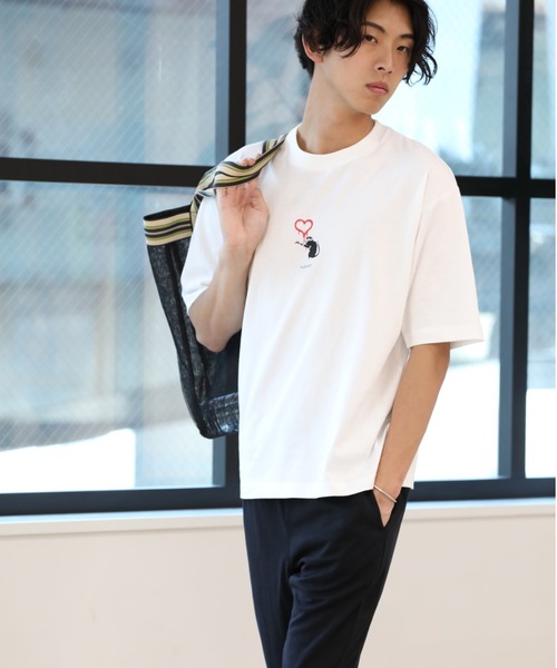 Craft Nicholson（クラフトニコルソン）の「BANKSY コラボ LOVE RAT  ボックスシルエット半袖Tシャツ（Tシャツ/カットソー・メンズ・ホワイト/ブラック/ブラウン・M/L）」の4枚目の写真