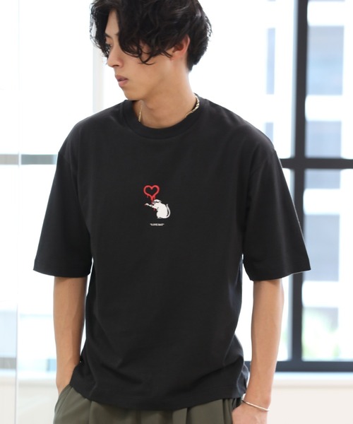 Craft Nicholson（クラフトニコルソン）の「BANKSY コラボ LOVE RAT  ボックスシルエット半袖Tシャツ（Tシャツ/カットソー・メンズ・ホワイト/ブラック/ブラウン・M/L）」の15枚目の写真