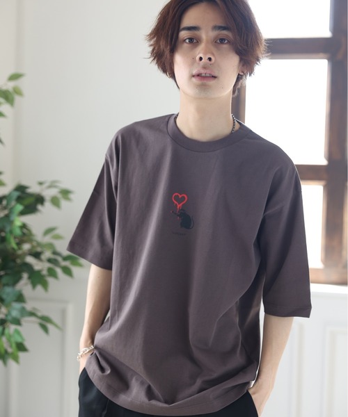 Craft Nicholson（クラフトニコルソン）の「BANKSY コラボ LOVE RAT  ボックスシルエット半袖Tシャツ（Tシャツ/カットソー・メンズ・ホワイト/ブラック/ブラウン・M/L）」の10枚目の写真