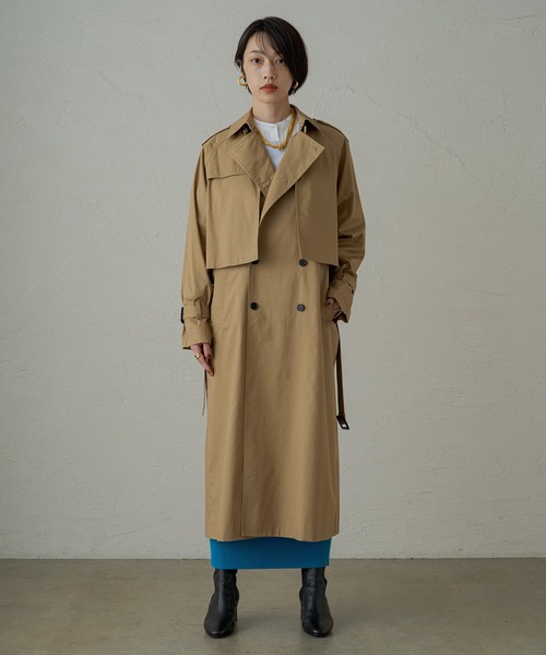 新品未使用　Loungedress ラウンジドレス トレンチコート　ネイビー LOUNGEDRESS（ラウンジドレス）の「3WAYトレンチコート
