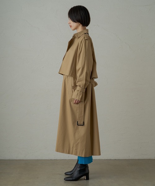 新品　Loungedress（ラウンジドレス）ワッシャータフタトレンチコート Loungedress】シャンブレートレンチコート | OUTLET