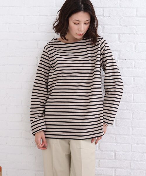 SHOO・LA・RUE（シューラルー）の「◆やわらかUSAコットン ベーシック プルオーバー（Tシャツ/カットソー・レディース・ブラック/オフホワイト/ベージュ系その他2/ブラック系2/ダークグリーン系2/ピンク系・02/03/04）」の7枚目の写真