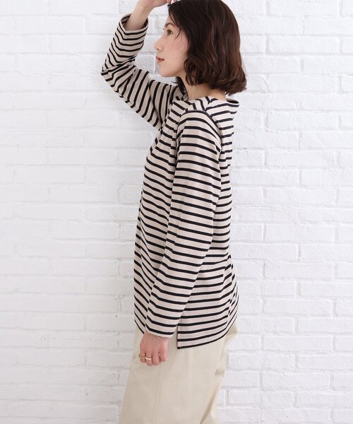 SHOO・LA・RUE（シューラルー）の「◆やわらかUSAコットン ベーシック プルオーバー（Tシャツ/カットソー・レディース・ブラック/オフホワイト/ベージュ系その他2/ブラック系2/ダークグリーン系2/ピンク系・02/03/04）」の8枚目の写真