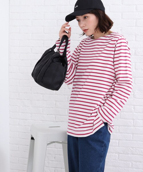 SHOO・LA・RUE（シューラルー）の「◆やわらかUSAコットン ベーシック プルオーバー（Tシャツ/カットソー・レディース・ブラック/オフホワイト/ベージュ系その他2/ブラック系2/ダークグリーン系2/ピンク系・02/03/04）」の13枚目の写真