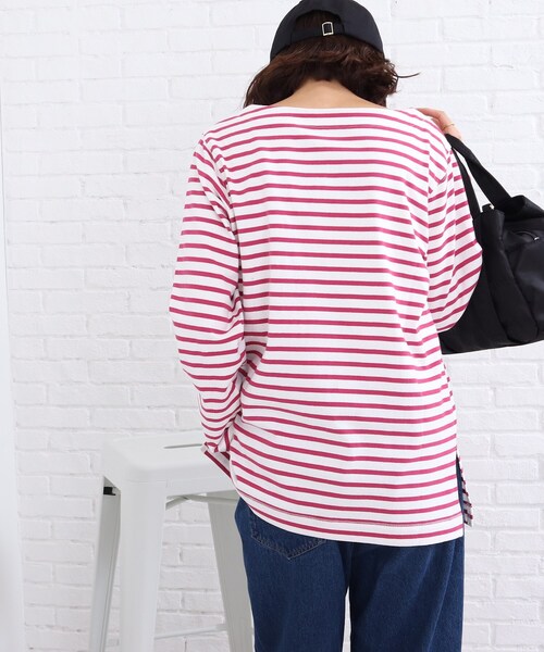 SHOO・LA・RUE（シューラルー）の「◆やわらかUSAコットン ベーシック プルオーバー（Tシャツ/カットソー・レディース・ブラック/オフホワイト/ベージュ系その他2/ブラック系2/ダークグリーン系2/ピンク系・02/03/04）」の14枚目の写真