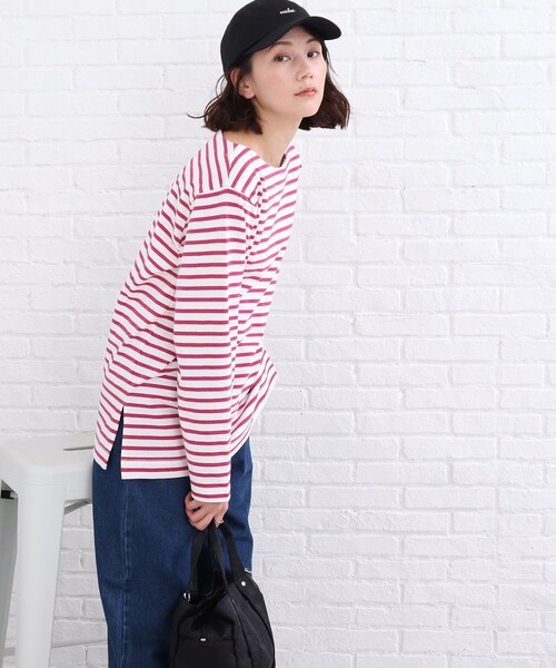 SHOO・LA・RUE（シューラルー）の「◆やわらかUSAコットン ベーシック プルオーバー（Tシャツ/カットソー・レディース・ブラック/オフホワイト/ベージュ系その他2/ブラック系2/ダークグリーン系2/ピンク系・02/03/04）」の15枚目の写真