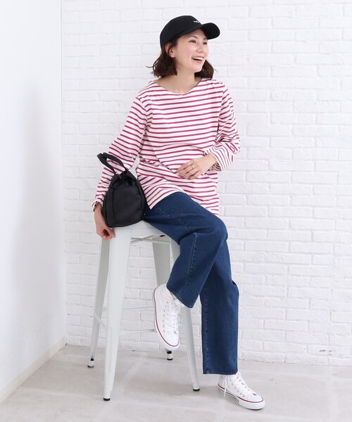 SHOO・LA・RUE（シューラルー）の「◆やわらかUSAコットン ベーシック プルオーバー（Tシャツ/カットソー・レディース・ブラック/オフホワイト/ベージュ系その他2/ブラック系2/ダークグリーン系2/ピンク系・02/03/04）」の16枚目の写真