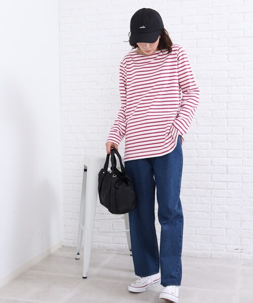 SHOO・LA・RUE（シューラルー）の「◆やわらかUSAコットン ベーシック プルオーバー（Tシャツ/カットソー・レディース・ブラック/オフホワイト/ベージュ系その他2/ブラック系2/ダークグリーン系2/ピンク系・02/03/04）」の18枚目の写真