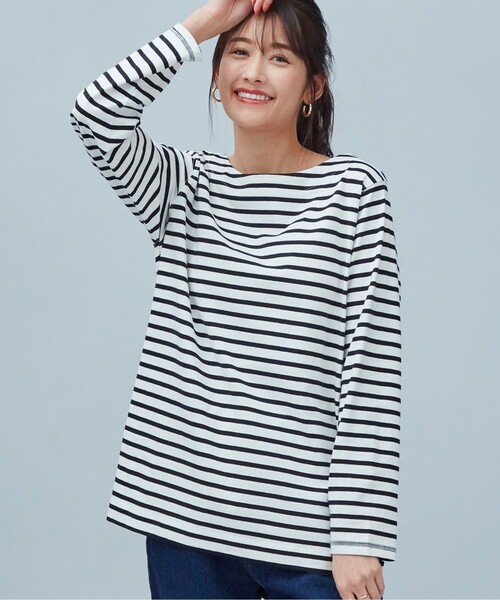 SHOO・LA・RUE（シューラルー）の「◆やわらかUSAコットン ベーシック プルオーバー（Tシャツ/カットソー・レディース・ブラック/オフホワイト/ベージュ系その他2/ブラック系2/ダークグリーン系2/ピンク系・02/03/04）」の3枚目の写真