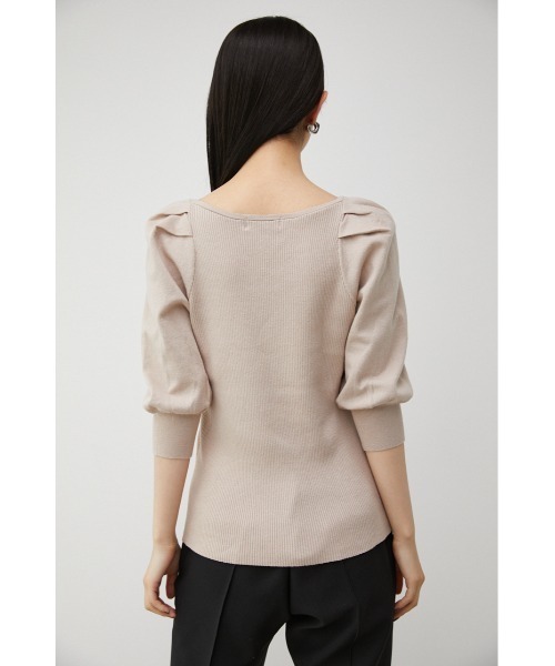 AZUL by moussy(アズールバイマウジー)の「IRREGULAR NECK PUFF KNIT(ニット/セーター・レディース・ブラック/ダークグリーン/マジェンタ/ライトベージュ・SMALL/MEDIUM)」の19枚目の写真