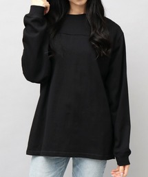 7.6オンス USAコットン 袖リブ 切替 フットボール ロングスリーブ Tシャツ レギュラーシルエット