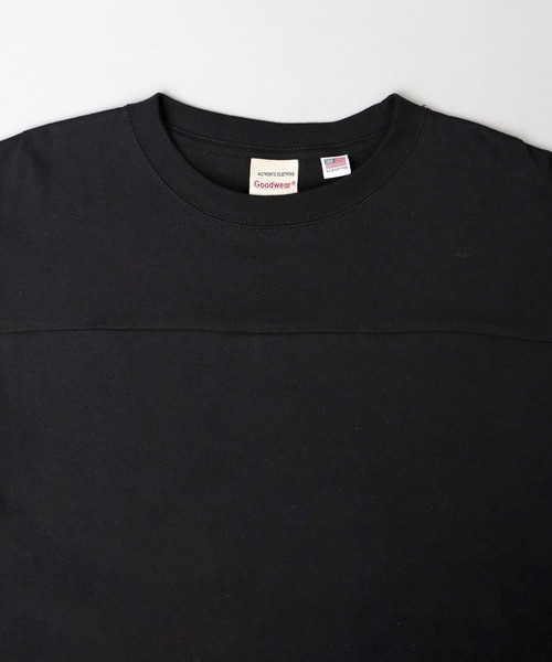 Goodwear(グッドウェア)の「7.6オンス USAコットン 袖リブ 切替 フットボール ロングスリーブ Tシャツ レギュラーシルエット(Tシャツ/カットソー・メンズ・ホワイト/ブラック/グレー/ブラック系その他/スミクロ・M/L/XL)」の19枚目の写真
