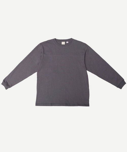 Goodwear(グッドウェア)の「7.6オンス USAコットン 袖リブ 切替 フットボール ロングスリーブ Tシャツ レギュラーシルエット(Tシャツ/カットソー・メンズ・ホワイト/ブラック/グレー/ブラック系その他/スミクロ・M/L/XL)」の6枚目の写真