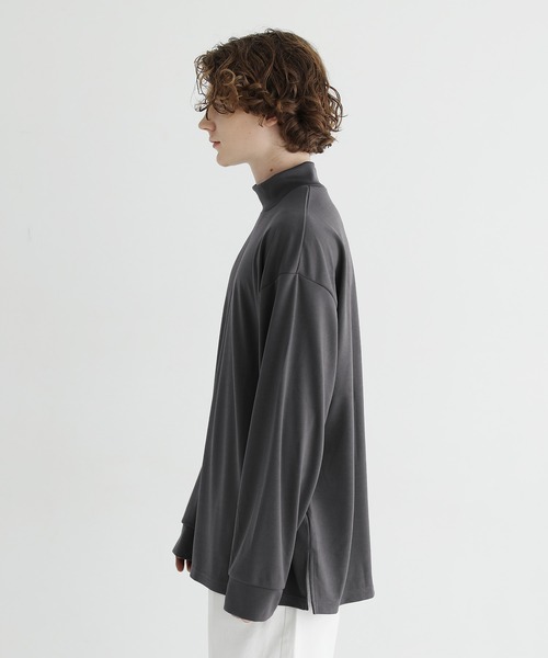 モックネックポンチ長袖カットソー（Tシャツ/カットソー）｜ETELIO