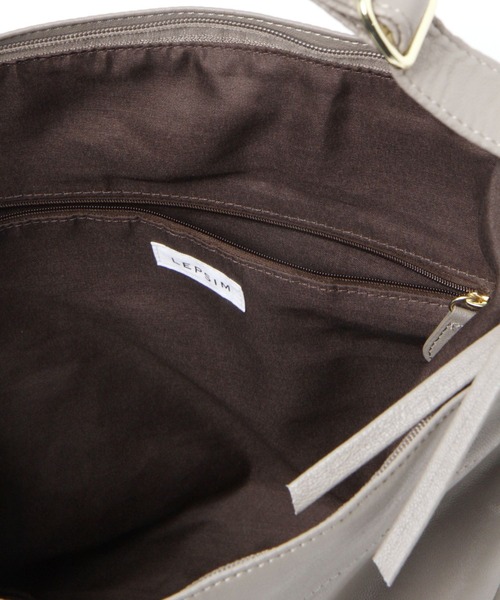 LEPSIM（レプシィム）の「フェイクレザーBIGショルダーバッグ　123146（ショルダーバッグ・レディース・ブラック/アイボリー/グレイッシュベージュ・ONE SIZE）」の11枚目の写真