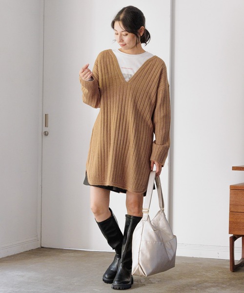 LEPSIM（レプシィム）の「フェイクレザーBIGショルダーバッグ　123146（ショルダーバッグ・レディース・ブラック/アイボリー/グレイッシュベージュ・ONE SIZE）」の20枚目の写真