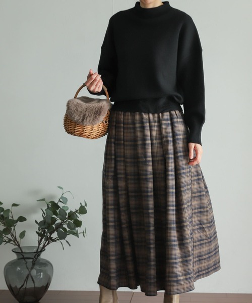 URBAN RESEARCH DOORS（アーバンリサーチドアーズ）の「ラメチェックタックギャザースカート（スカート・レディース・モカ/ベージュ系その他・MEDIUM）」の20枚目の写真