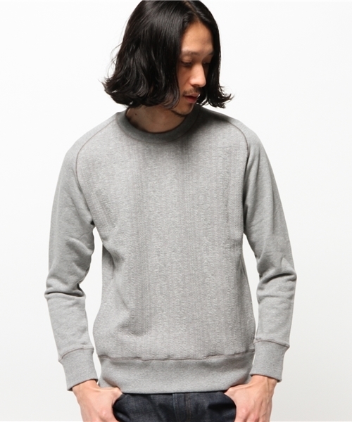 417 EDIFICE（フォーワンセブンエディフィス）の「◇JQケーブル クルーネックスウェット（スウェット・メンズ・ホワイト/ネイビー/チャコールグレー・SMALL/LARGE/MEDIUM）」の14枚目の写真