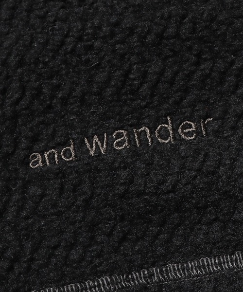 and wander（アンドワンダー）の「and wander/アンドワンダー re wool JQ crew neck ニット（ニット/セーター・メンズ・ブラック/グレー・M/XL/L）」の6枚目の写真