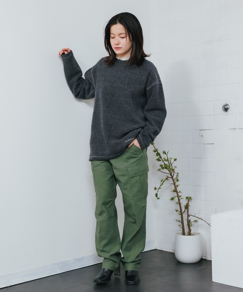 らやかたアンドワンダーre wool JQ crew neck ワンピース アンドワンダー re wool JQ crew neck ワンピース and wander
