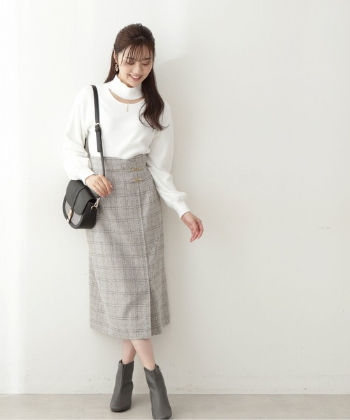 PROPORTION BODY DRESSING（プロポーションボディドレッシング）の「サイドビットタイトスカート / 1212220018（スカート・レディース・ダークグレー/グリーン/グレー・MEDIUM/SMALL）」の10枚目の写真