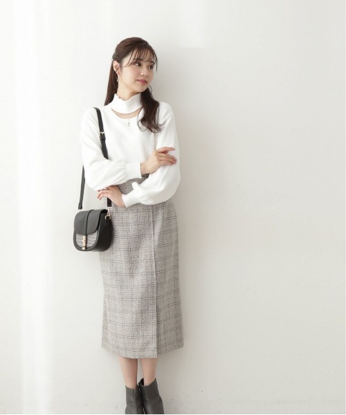 PROPORTION BODY DRESSING（プロポーションボディドレッシング）の「サイドビットタイトスカート / 1212220018（スカート・レディース・ダークグレー/グリーン/グレー・MEDIUM/SMALL）」の14枚目の写真