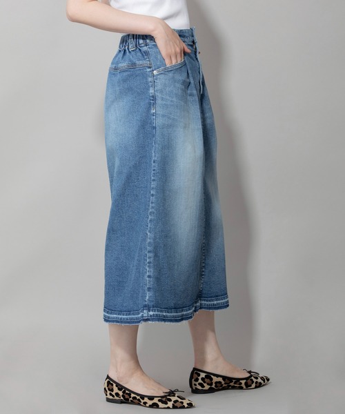 Munich（ミューニック）の「10.5oz agedウォッシュスラブデニムタックスカート（デニムスカート・レディース・ブルー/ネイビー・S/M/XS）」の20枚目の写真