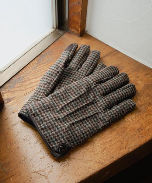 green label relaxing（グリーンレーベルリラクシング）の「GLR モダン チェック グローブ -タッチスクリーン-（手袋・メンズ・その他1/その他2/ブラック・FREE）」の3枚目の写真