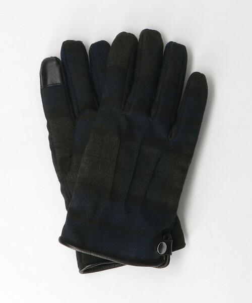 green label relaxing（グリーンレーベルリラクシング）の「GLR モダン チェック グローブ -タッチスクリーン-（手袋・メンズ・その他1/その他2/ブラック・FREE）」の5枚目の写真