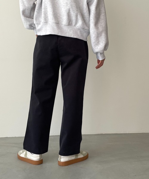 タグ付 CANAL JEAN 24SS El mar リネンタックパンツ 黒 S キャナルジーン CANAL JEAN 【セットアップ対応】El mar