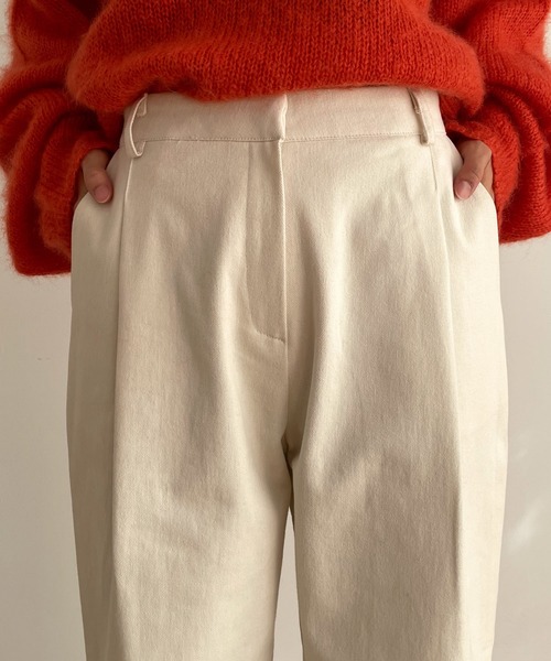 CANAL JEAN（キャナルジーン）の「El mar(エルマール) 起毛コットンタックパンツ（その他パンツ・レディース・クリーム/ネイビー・SMALL/MEDIUM）」の13枚目の写真