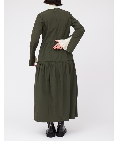 CLANE(クラネ)の「CLANE TIERED ONE PIECE(ワンピース・レディース・ダークグリーン/ブラック/ベージュ・1/2)」の7枚目の写真
