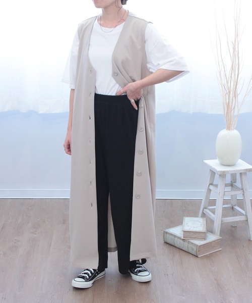 mil(ミル)の「サイドスリットリブパンツ(その他パンツ・レディース・ブラック/ラベンダー・M/XS/S)」の13枚目の写真