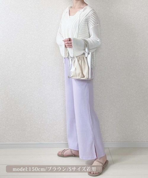 mil(ミル)の「サイドスリットリブパンツ(その他パンツ・レディース・ブラック/ラベンダー・M/XS/S)」の10枚目の写真