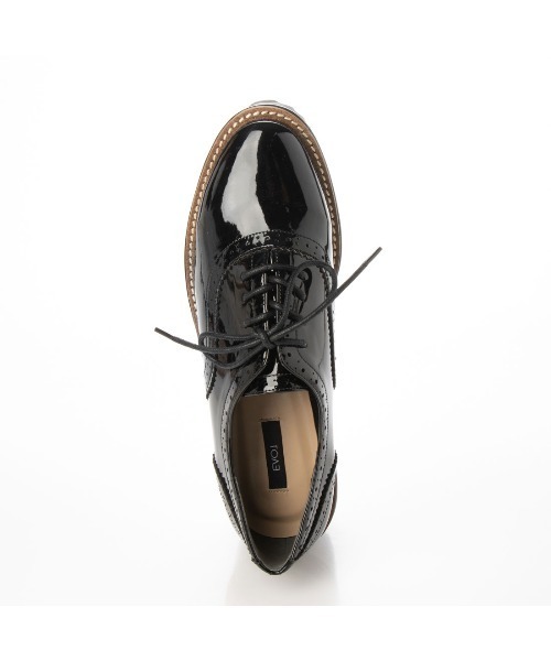 EVOL(イーボル)の「【EVOL】厚底レースアップシューズ IU5002(ドレスシューズ・レディース・ブラック系その他/アイボリー/ブラック・22.5cm/23.5cm/24.5cm/23.0cm/24.0cm/22.0cm)」の5枚目の写真