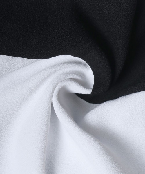 ANPAS(アンパス)の「Georgette Color Switching Design Oversized Balloon Sleeve Shirt/ジョーゼット 切り替え オーバーサイズ バルーンスリーブ シャツ(シャツ/ブラウス・メンズ・ホワイト系その他/ホワイト系その他2/ブラック系その他/ブラック系その他2・M/L)」の6枚目の写真